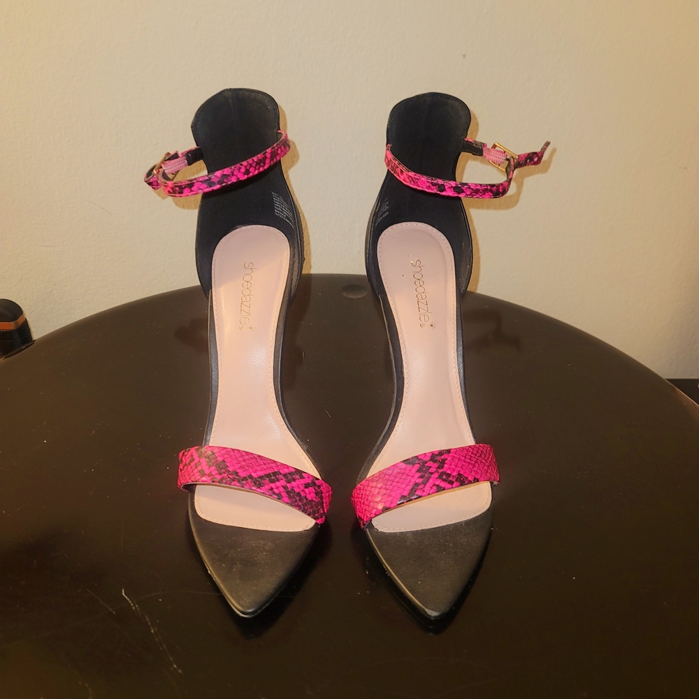 Stylish Black and Pink Women's Heels